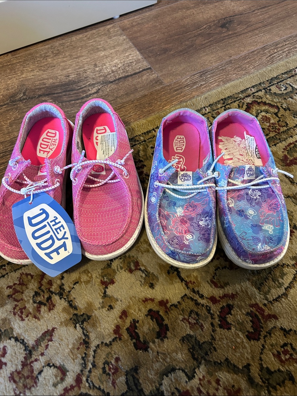 Hey Dude Kids Slip-On Sneakers- Girls size 11.